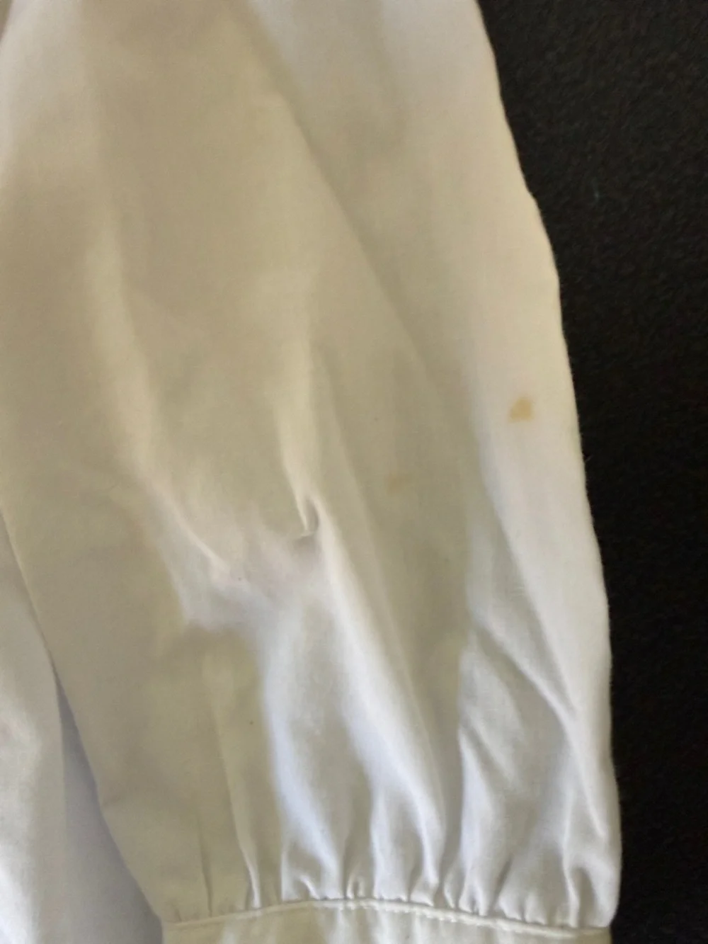 Alyssa Girls' White Button-Down Shirt with Navy Trim 90’s